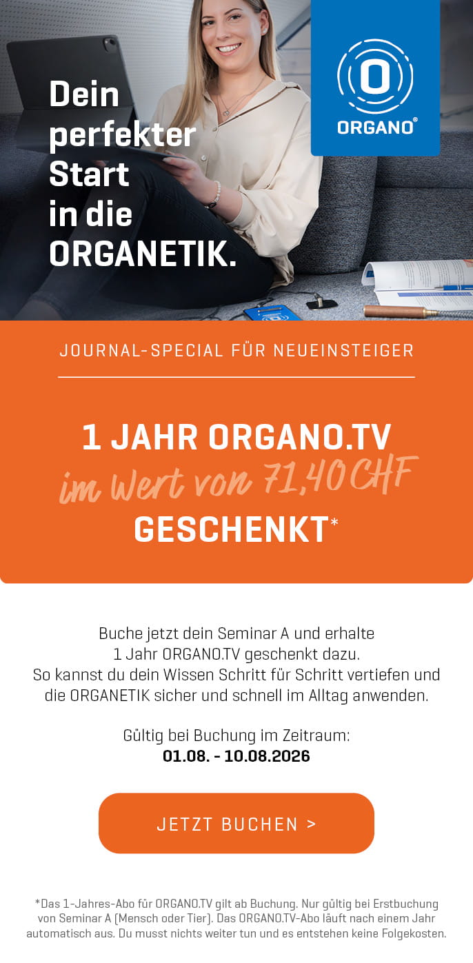 Imagebild für Organo Seminar Aktion mit gratis Organo.tv