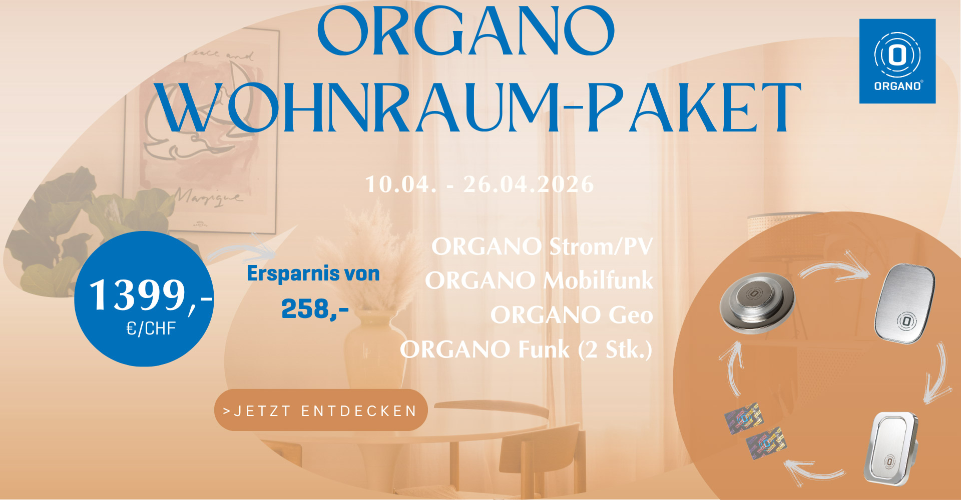 Imagebild für Organo Wohnraumaktion