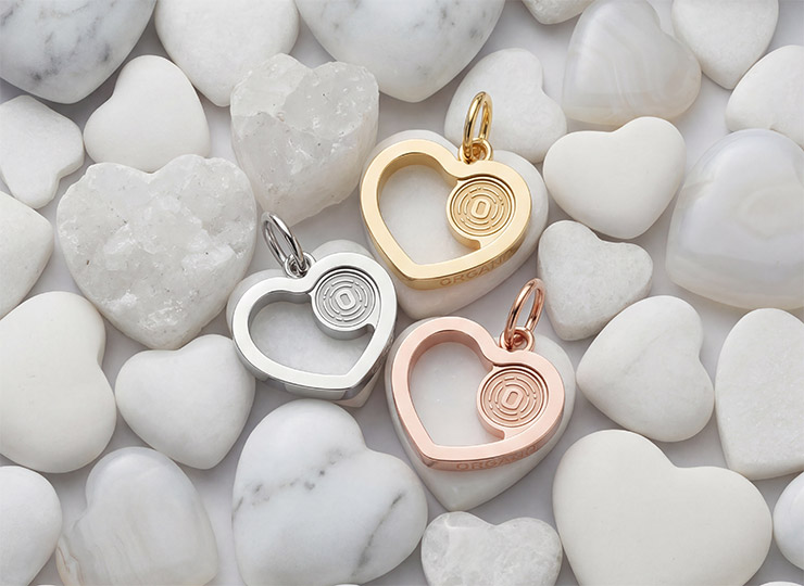 Organo Herz in drei verschiedenen Farben