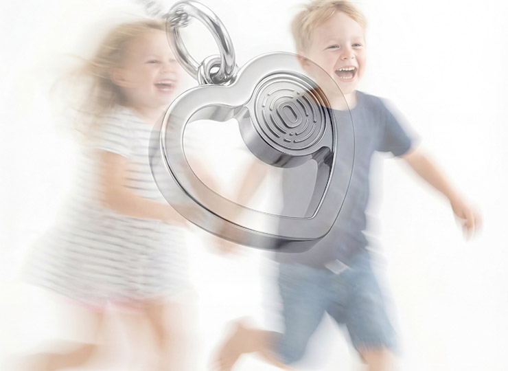 Organo Herz mit spielenden Kindern