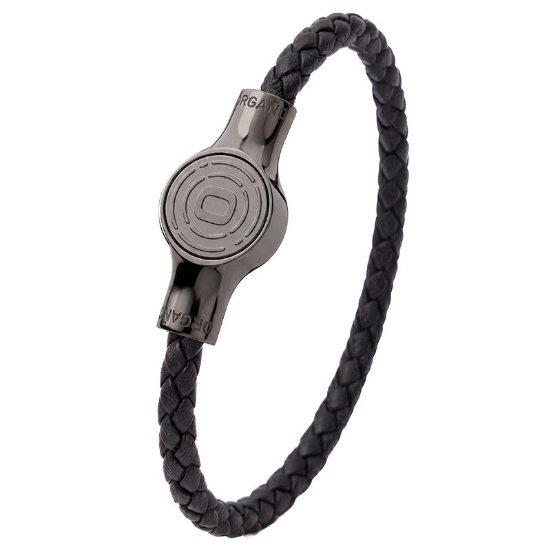 Organo Komfort-Click-Armband Anthrazit/tauwerk schwarz