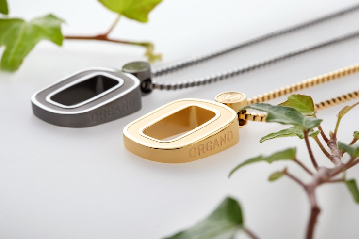 Nahaufnahme Anhänger Omnia beide Farben